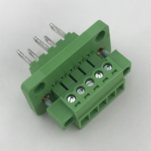 5 pin through wall mounting pluggable terminal block