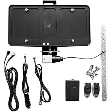 USA Aluminum Retractable License Plate Frame - Remote Control, Weatherproof, Rustproof, Rattle Proof