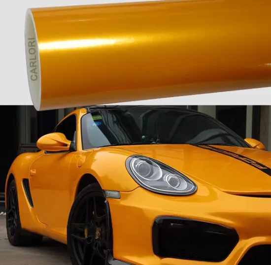 gold yellow car wrap vinyl