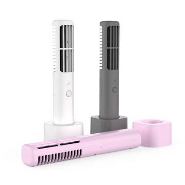 Portable Bladeless Hand Cooling Fan: Mini USB Rechargeable with Base
