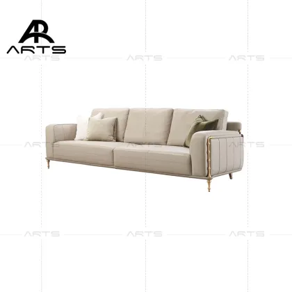 New Arrival Genuine Leather Sofa Sets for Living Room & Hotel Apartments