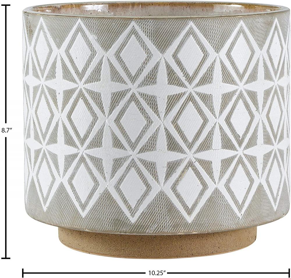 Rivet Geometric Ceramic Planter Pot