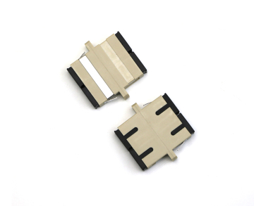 SC UPC to SC UPC Multi-mode SX DX Adapter Beige Grey Fiber Optic Adapter