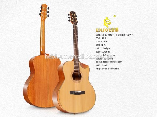 41'' M-B1 Cutaway Solid Red Cedar Import Handmade Acoustic Guitar
