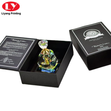 Magnet Close Black Paper Perfume Gift Box