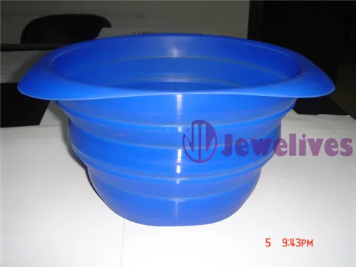 Dark Blue Foldable Silicone Strainer 