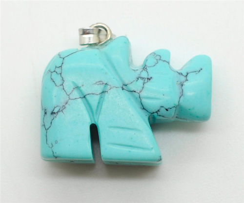 Pendentif en forme de losange turquoise