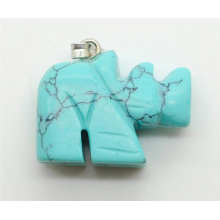 Pendentif en forme de losange turquoise