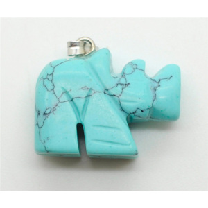 Pendentif en forme de losange turquoise