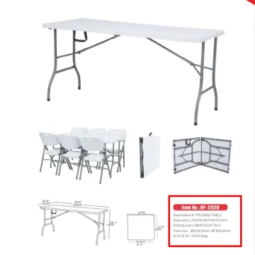 Hot Sale Outdoor Popular HDPE Plastic Folding Picnic Dining Table