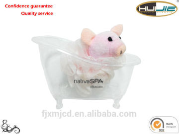 Plastic mini bathtub as gift - BC-0002(Transparent+Logo)