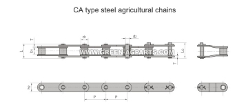 A Type steel agricultural replacement chains