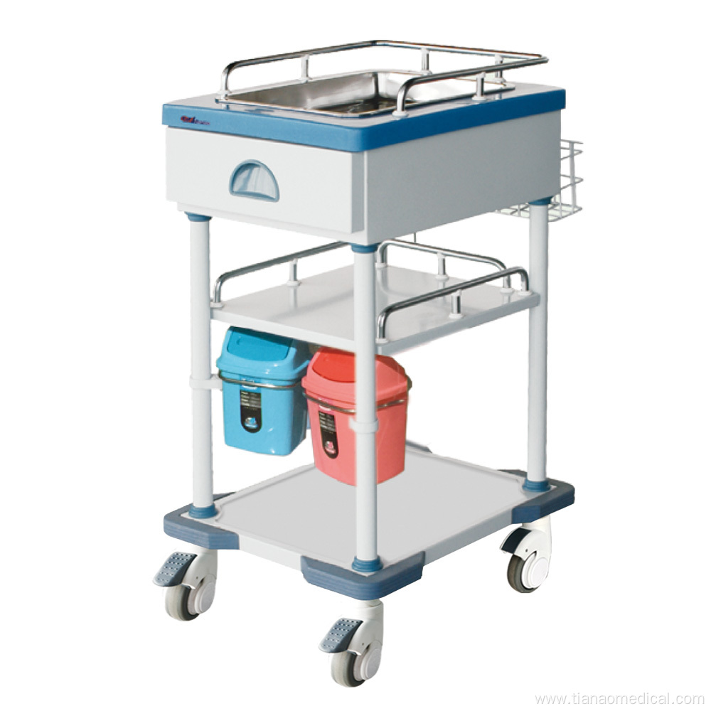 Hospital Steel Aluminum Alloy Treatment Trolley