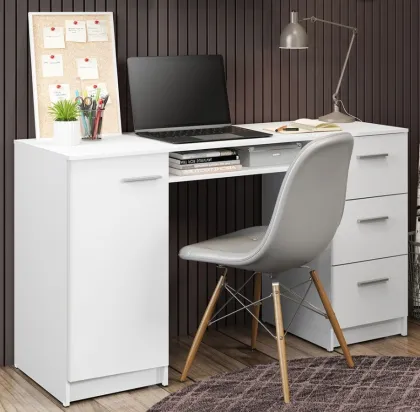 Home office desk with drawers