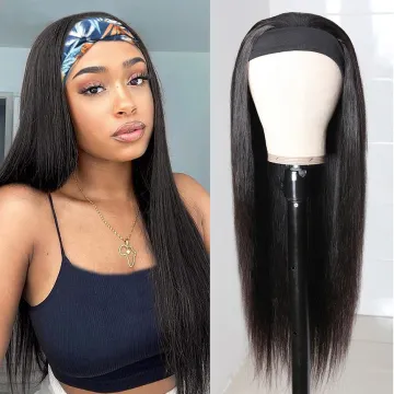 Wholesale Straight Raw Indian Virgin Cuticle Aligned Human Hair Headband Wig None Lace Wig Human Hair For Black Women Vendor