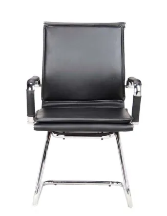 Black PU Leather Office Ergo Armrest Chair