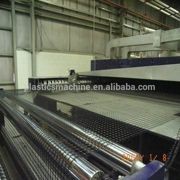 Plastic PP / HDPE bidirectional geogrid machine