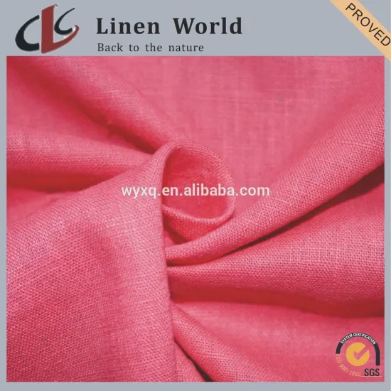 60*60 High Quality Plain Dyed 100%Ramie Fabric For Garment