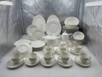 Ceramic tableware of the dining table