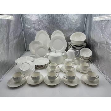 Ceramic tableware of the dining table