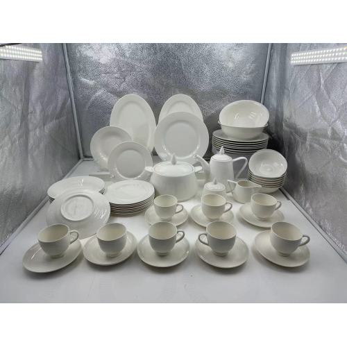 Ceramic tableware of the dining table