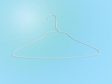 18"14.5g White Powder Shirt Hanger