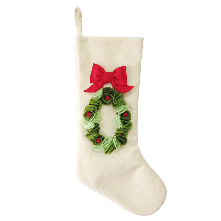 Christmas Nordic Style Burlap Stocking