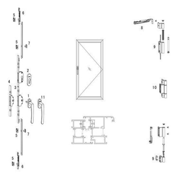 Aluminum Balcony Door Fitting