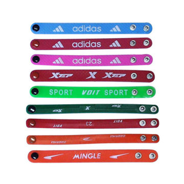 Customized Silicone Bracelets / Wristbands With Logo Printing For Advertising Bj-c009