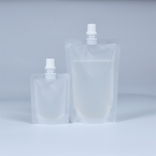 Pochette à bec transparent recyclable pour liquide 150 ml