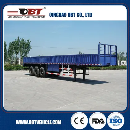 40t semi truck trailer dropside/sidewall semi trailer for variety transport purpose