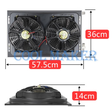 Auto Universal Air Conditioner Condenser Unit Cooling Fan Assembly Parts for Refitted Trucks