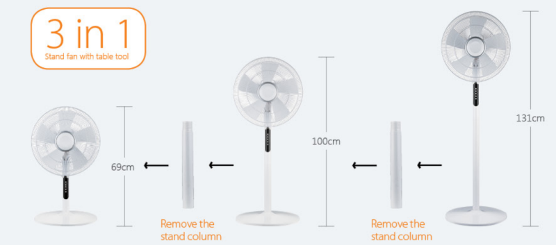 Home appliances air cooling floor electric pedestal stand fan floor ventilator with remote control