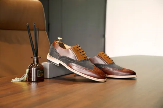 Classical Brogue Men's Dress Gel Shoes