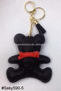 keyring/leather keychain/animal keychain/bear keychain/key chain/promotional gifts