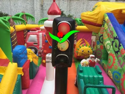 Fun Land plane Theme Inflatable Fun City CE Commercial factory price