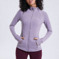 Jaqueta esportiva feminina slim full zip jacket gultleneck