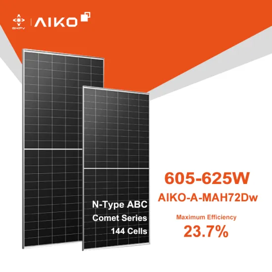 High-Power Aiko ABC IBC Black Solar Panels: 605W to 625W N-Type ABC Comet Series Solar Panels
