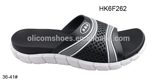 PVC upper EVA injection outsole women sandal slide