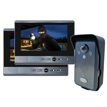 Teléfono de la puerta de intercomunicador de video inalámbrico de 2.4GHz con registro de 1080p, detección de movimiento, resistencia a la lluvia y visión nocturna