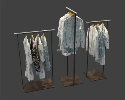 Magical Cloth Store Portable Gold Dress Display Racks