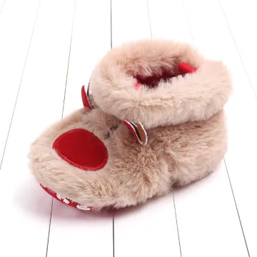 soft soled walking shoes baby fur shoes