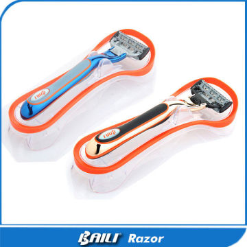 Ergonomic Design 5 Blade Manual Shaving System Razor Guangzhou Manufacturer