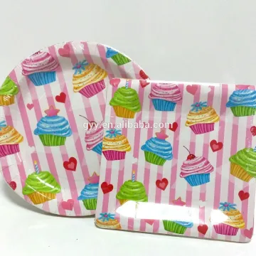 Cute Picnic Disposable Paper Plate, Disposable Paper Dishes, Printed Paper Plate