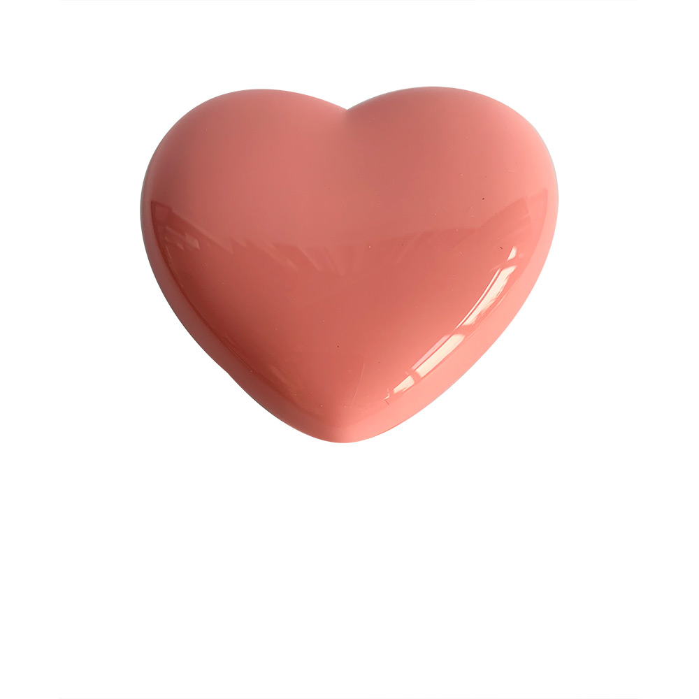 Heart Shape Plastic Powder Compact Case