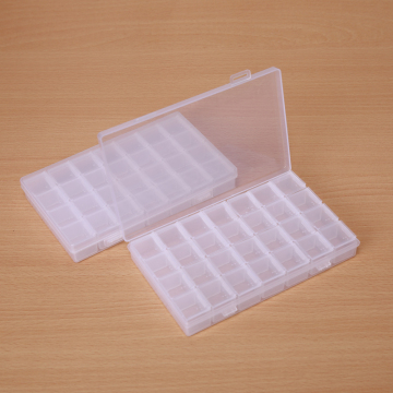 Transparent 7-Day 28-Grid PP Plastic Storage Boxes for Jewelry and Crafts