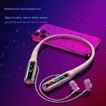 اللاسلكي BT Sports Earning Neckband مع باس مغناطيسي وميكروفون