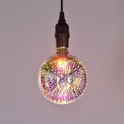 Festive Fireworks: Colorful 3D Glass LED Bulbs
