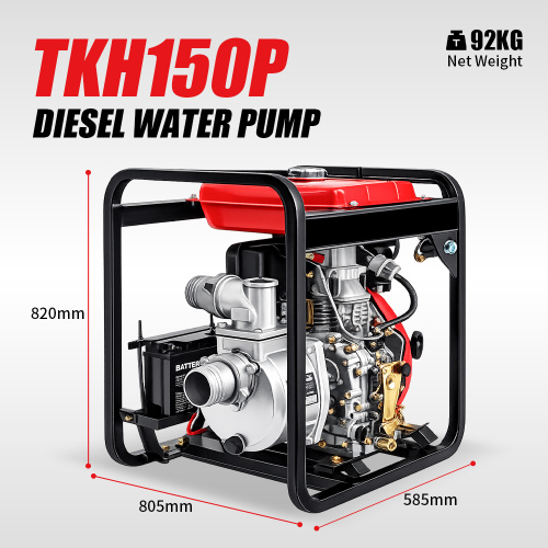 Grand réservoir de pompe à eau diesel de 6 pouces