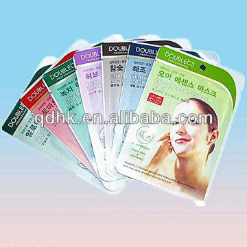 facial mask plastic printed pouch bag